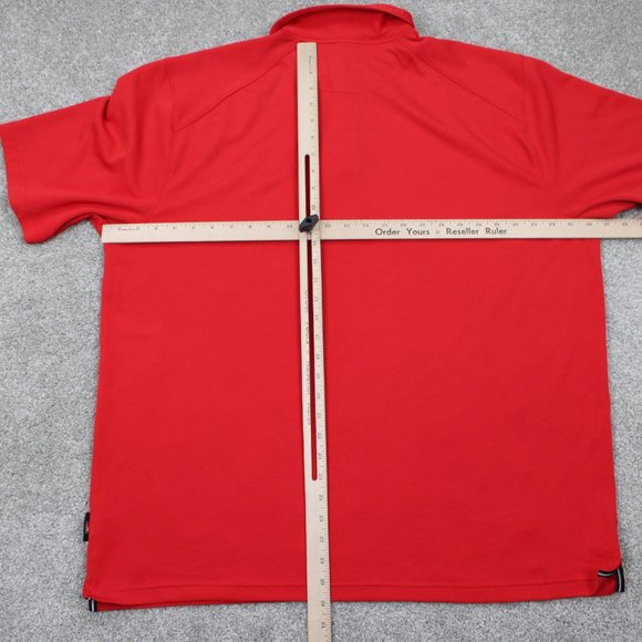 Nike Ohio State Buckeyes Polo Shirt Mens 2XL XXL Red Dri-Fit Pearl Snap S/S - Picture 13 of 16